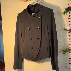 NWT EXPRESS dark, green military marching band style black shiny buttons w